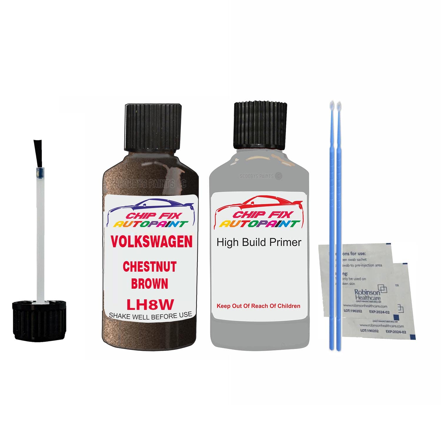 Scoobys Paints Back In The Mix Chestnut Brown Lh8w Compatible With Volkswagen Caravelle Camper/Van Car Touch Up Paint