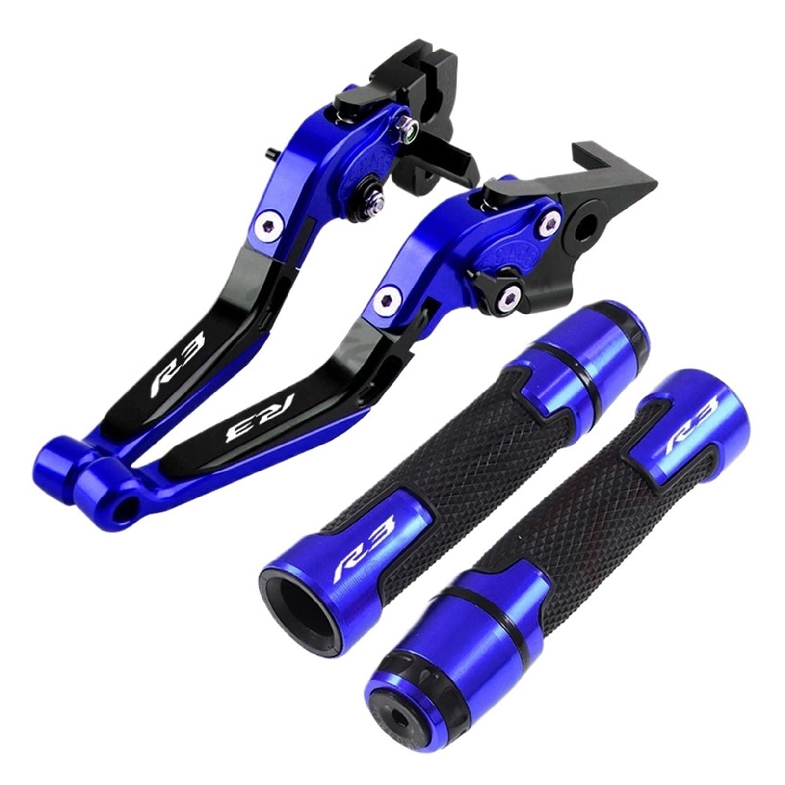 Ktebnwosd Color E Motorcycle Accessories Folding Brake Clutch Levers Handlebar Grips For Yzf R3 Yzfr3 2015-2020 Handle Lever Brake Clutchs Levers