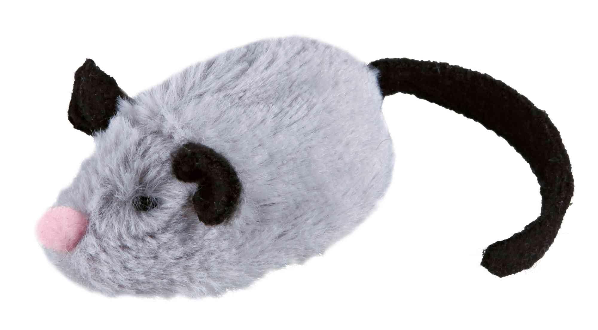 TRIXIE Active Mouse Plush 8cm Cat Toy Plush for Small Dogs