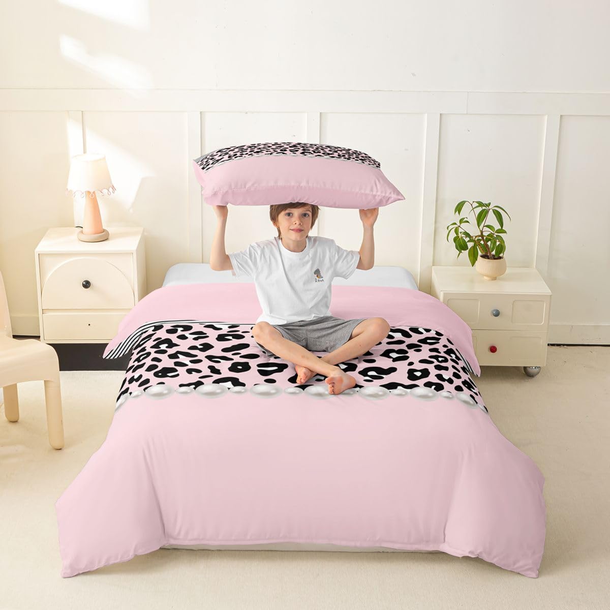 Homewish Leopardenmuster Bettwäsche 155x220