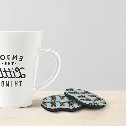 Miniatura 5 de 2Pcs Car Coasters for Women Men - German Shepherd 1 Print 2.7 Inch Car Cup Coasters, Universal Non-Slip Silicone Auto Mug Mats Recessed Decorations