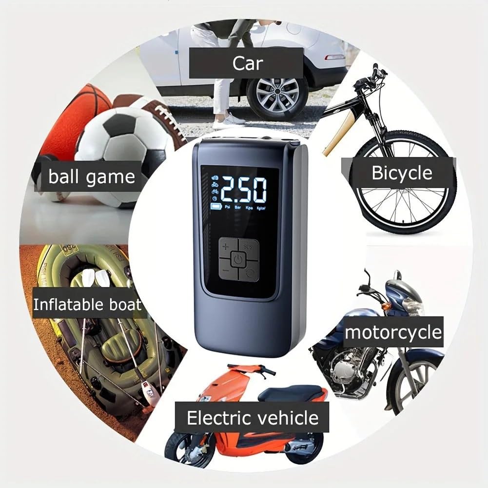 Przenośne kompresory powietrza Przenośna sprężarka powietrza do opon samochodowych pompa powietrza ciśnienie w oponach pompa powietrza do motocykla piłka rowerowa Inflator do opon samochodowych