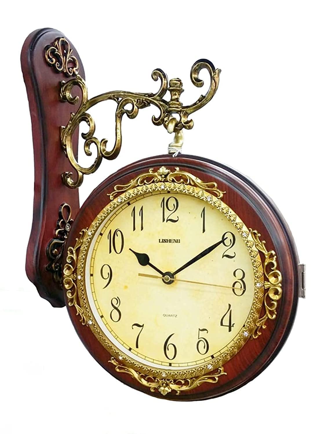 Buy AntiqueRound Wall Hanging Double Sided Two Faces Retro Clock Round