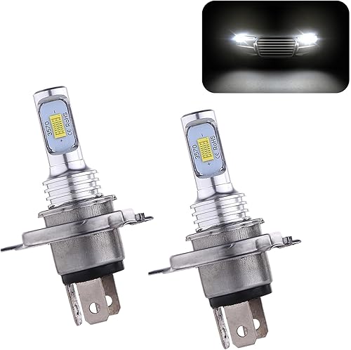 cerfioo Paquete de 2 luces antiniebla LED para automóvil, luces H4 súper brillantes, 35 W, 4000 lúmenes, accesorios de iluminación universales para