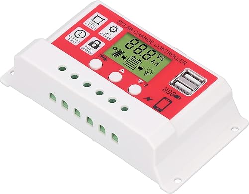 Controlador solar, controlador solar, pantalla LCD, 3 niveles PWM, batería de litio, regulador fotovoltaico 12V24V, controladores de energía (20A)
