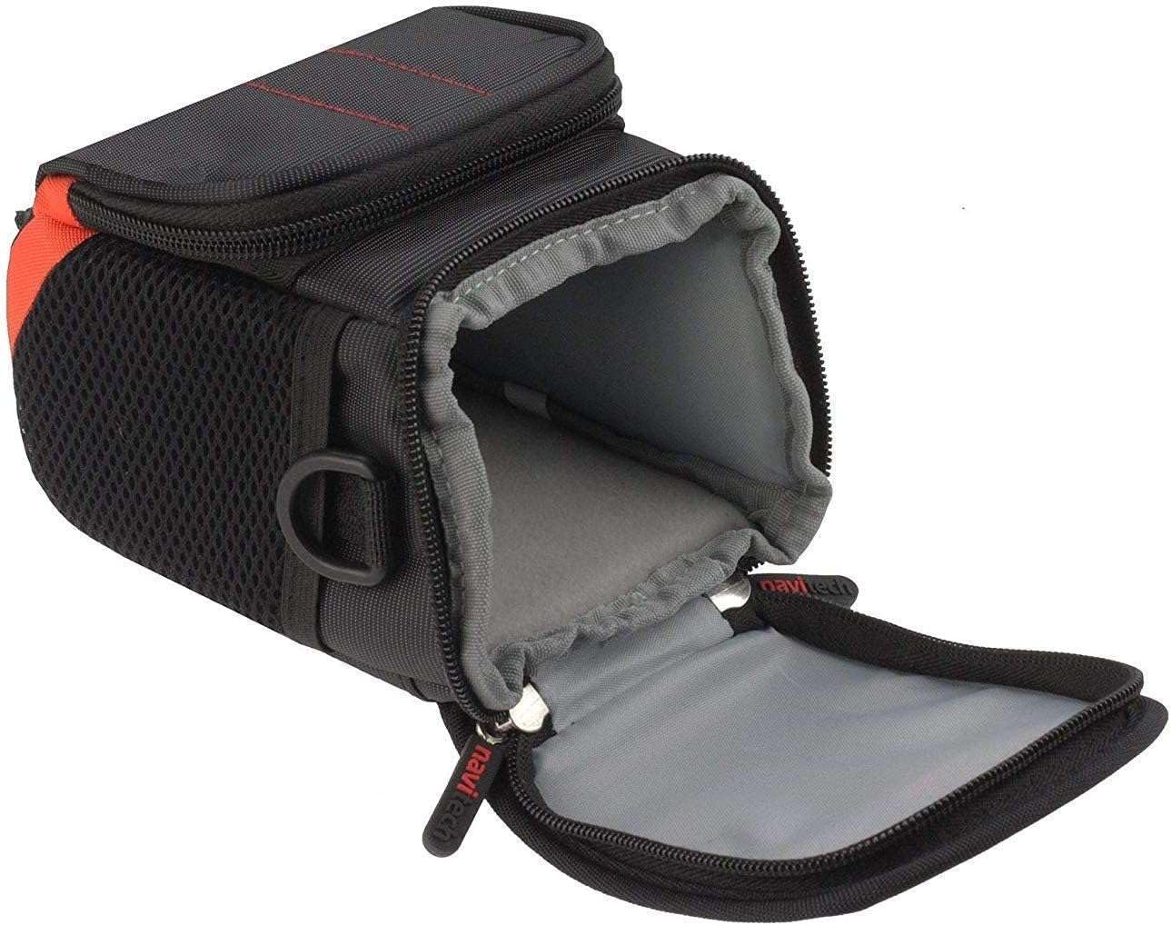 Navitech Schwarz Fernglas Tasche Kompatibel mit dem Celestron EclipSmart 10x25 Solar Binocular
