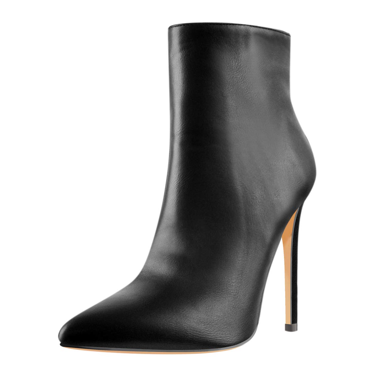 Only maker Botines puntiagudos para mujer, con aspecto de terciopelo, elegantes zapatos de invierno