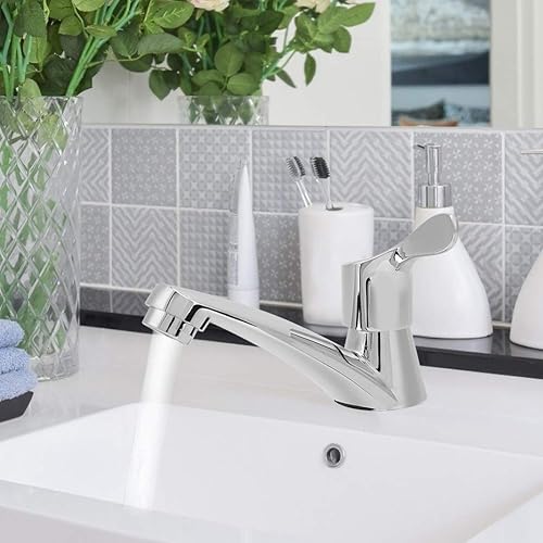Miniatura 3 de Fdit Grifo de agua de 2 pulgadas, grifo de lavadora para baño, grifo de una sola manija rápida para lavabo baño cocina