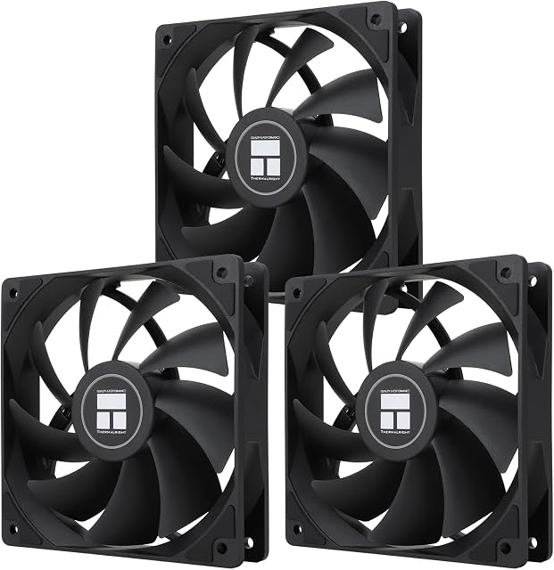 Thermalright TL-C12C X3 CPU Fan 120mm Case Cooler Fan, 4pin PWM Silent Computer Fan With S-FDB Bearing Included, up to 1550RPM cooling fan3 quantities