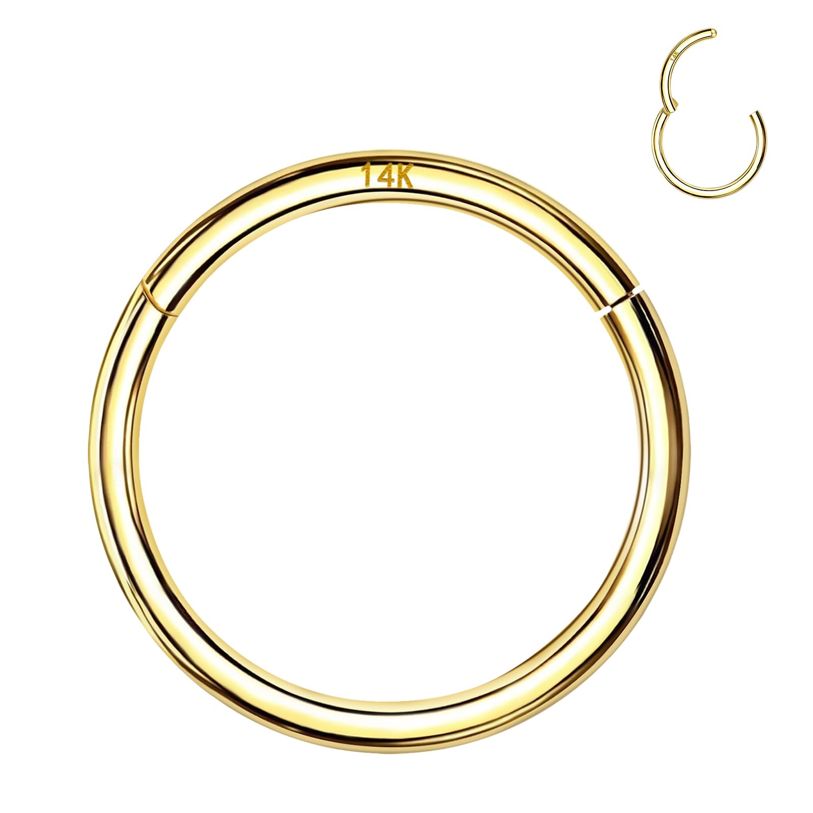 14k Gold Septum Rings Hoop