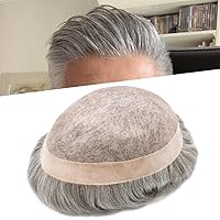 Vista 34 de LYRICAL HAIR Toupee - Sistema de cabello de repuesto para hombre, monofilamento para hombre, postizo duradero con revestimiento de poliéster NPU