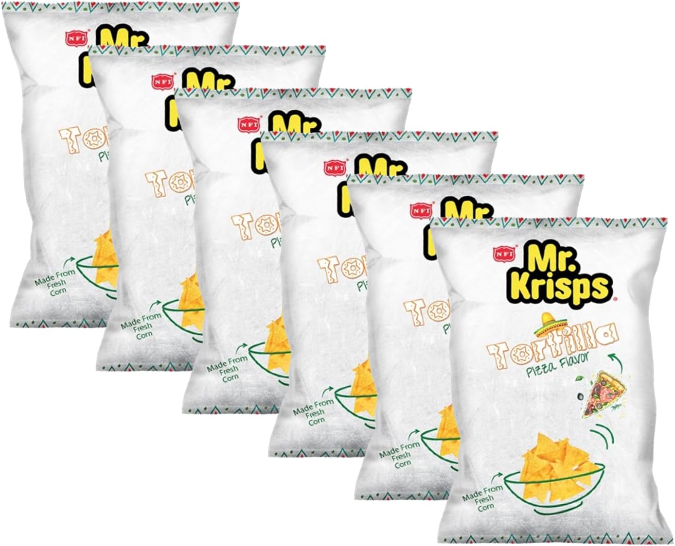 Mr.Krisps Mr Krisps Tortilla Chips, Pizza Flavour, 25 X 15 gm