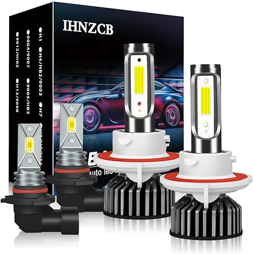 IHNZCB Compatible con Ford F150 F-150 (2004-2014) Combo H139008 de doble haz alto y bajo + bombillas LED antiniebla 9145, kit de repuesto de luz