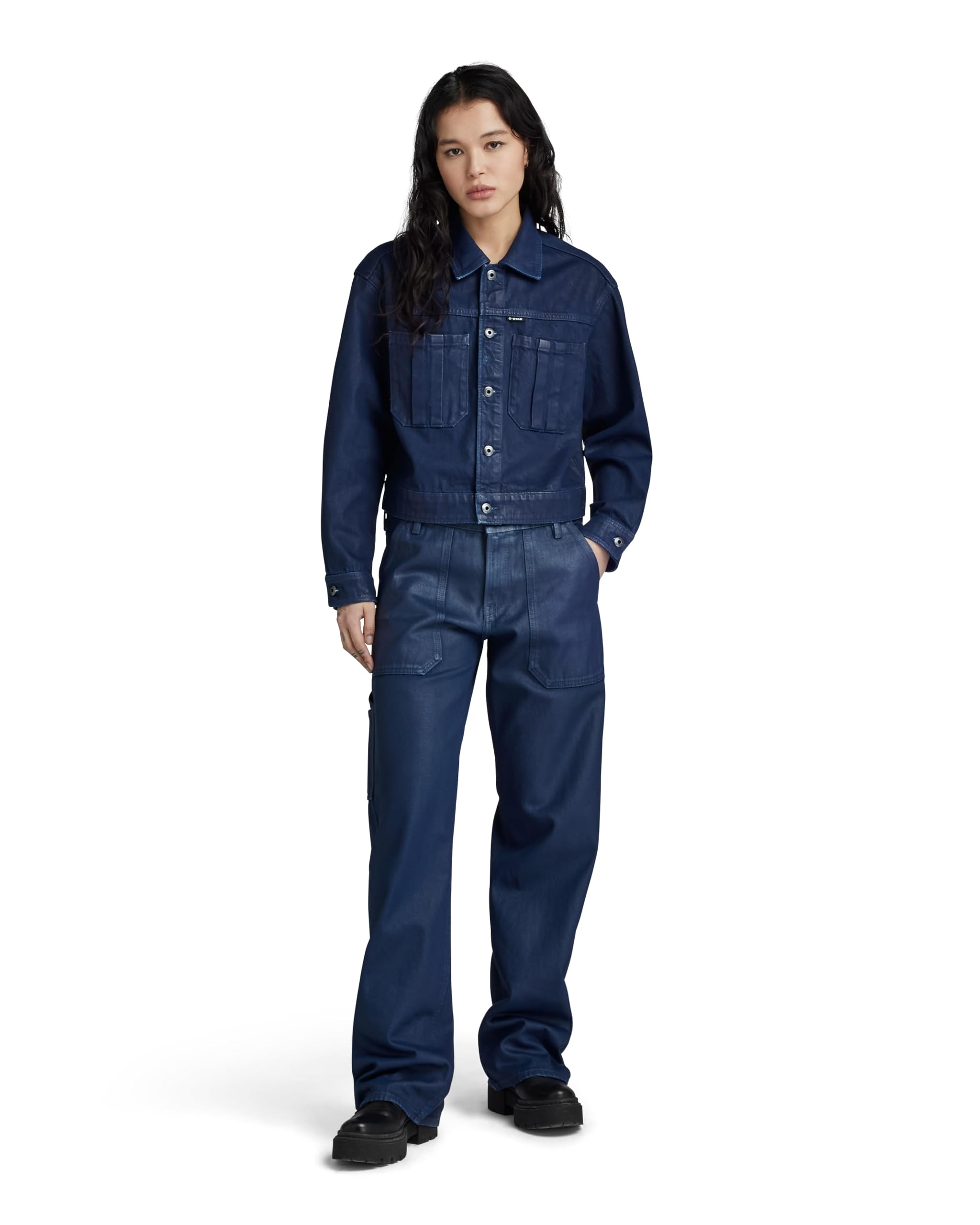G-Star Women's Judee Carpenter Loose Jeans, Blue (luna blue cobler D23590-D436-G275), 24W / 30L