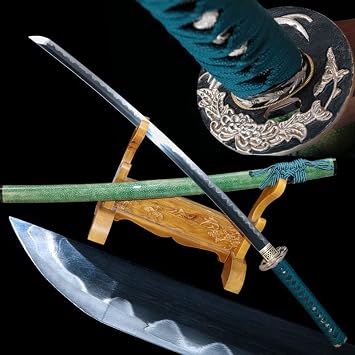 ZPGP Quality Japanese Katanas Folded Steel Clay Tempered Sharp Genuine Rayskin Saya Brass Tsuba Handamde Swords Ready