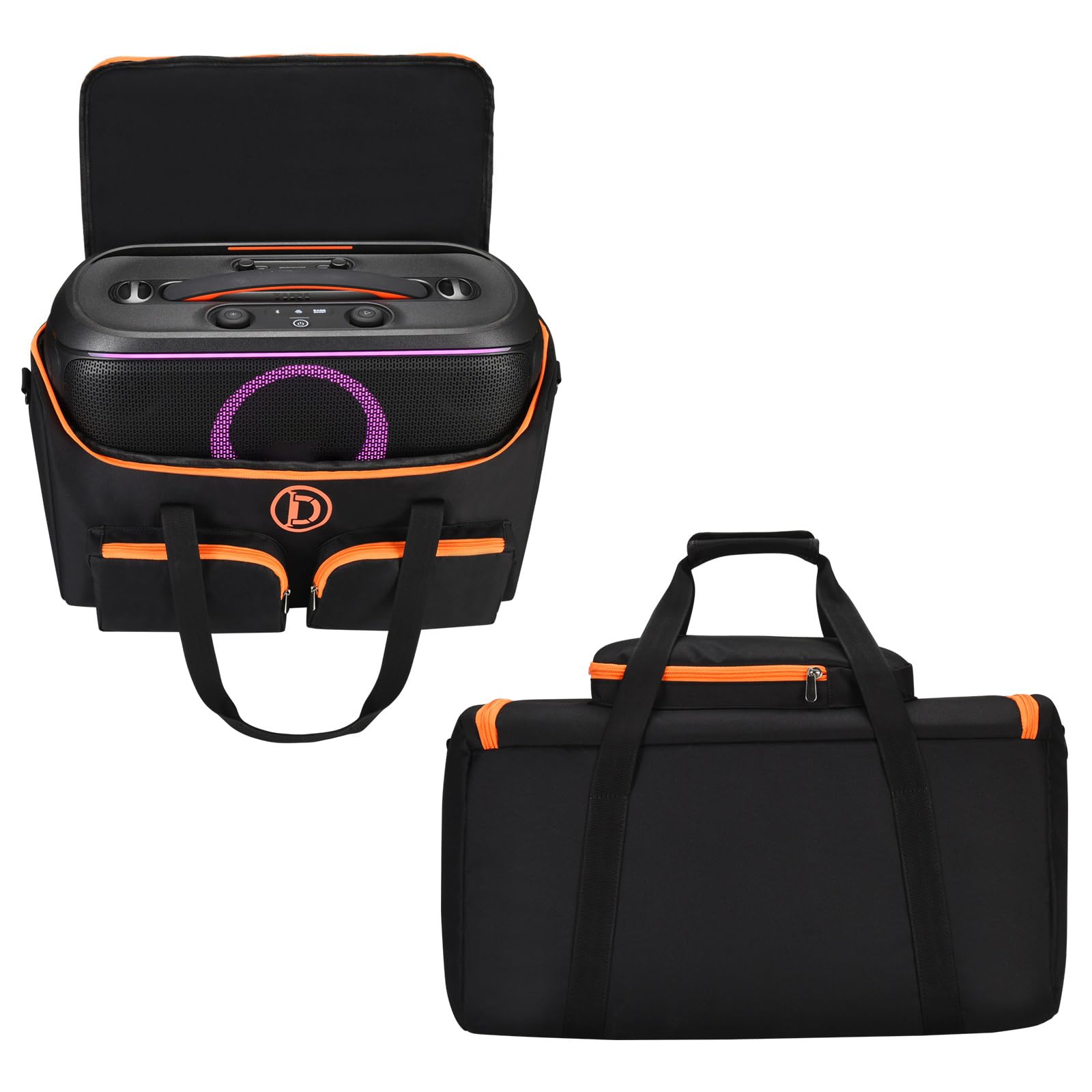 Custodia portatile con scomparti per viaggi, 2 auditorium, ergonomica, facile da trasportare, copertura antiurto