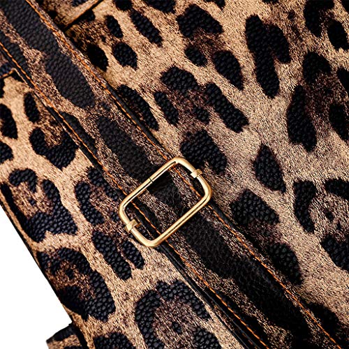 foshan Mochila feminina fashion de leopardo, bolsa de ombro para viagem de couro sintético
