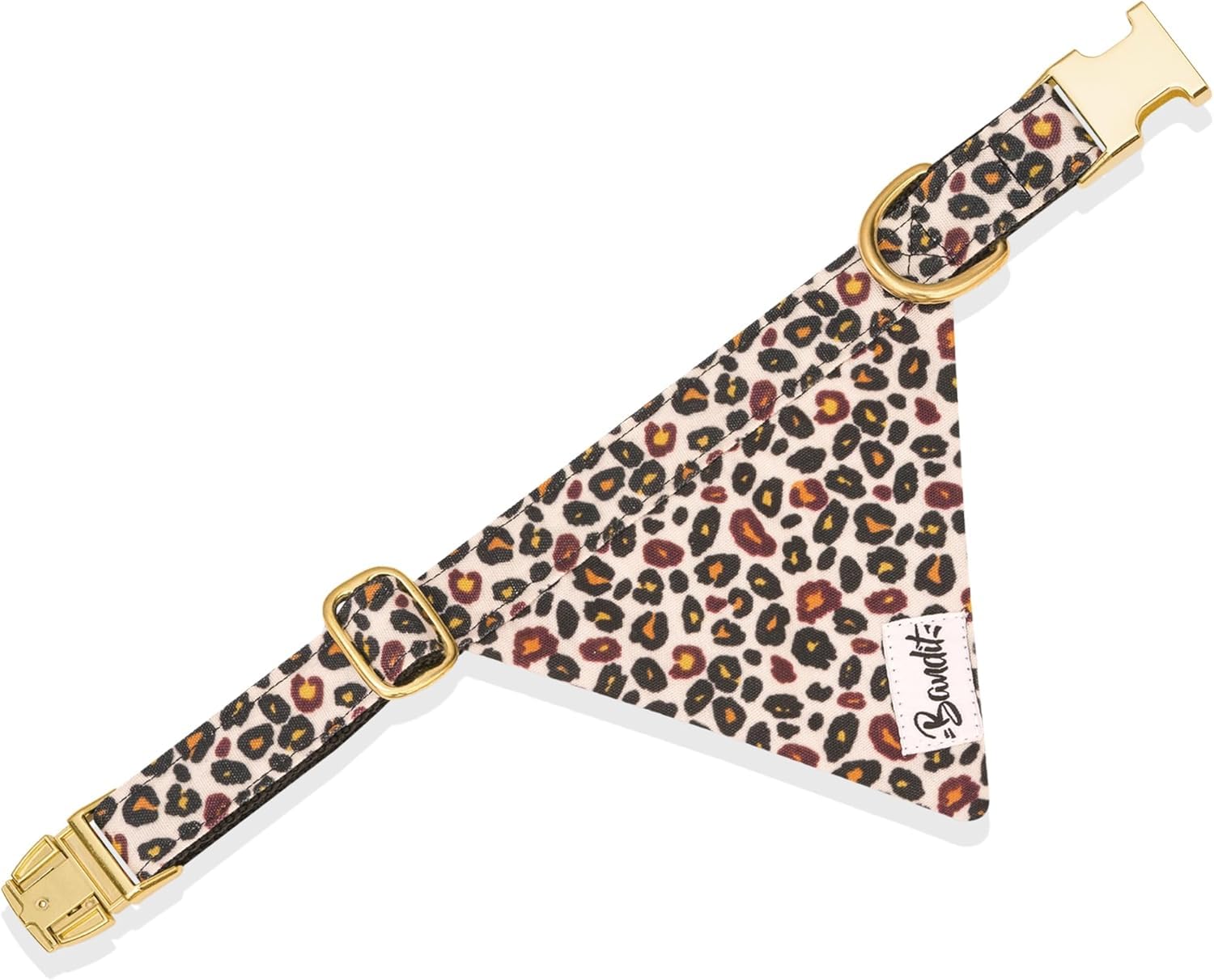 Bandit - Bandana pour Chien - Taille M -Wild Wild Wouf - Tour de Cou 30–38 cm - Attache pour Laisse intégrée - Foulard en Nylon résistant et Doux - Confortable, Durable et Lavable en Machine