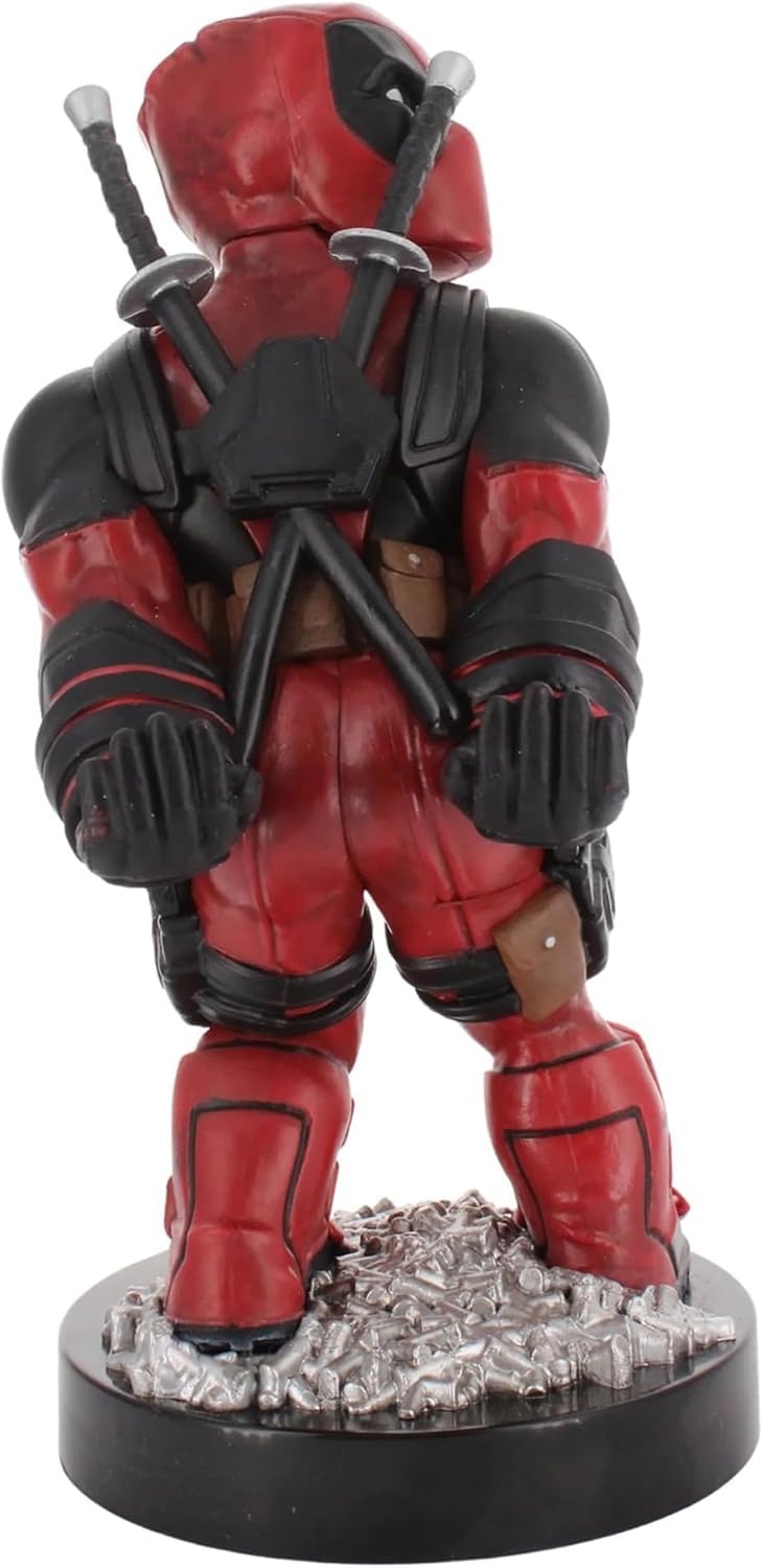 Exquisite Gaming: Marvel: Deadpool 3 'Bringing Up The Rear' Repaint - Controller originale Cable Guys e supporto per telefono, supporto per dispositivo da collezione, figura