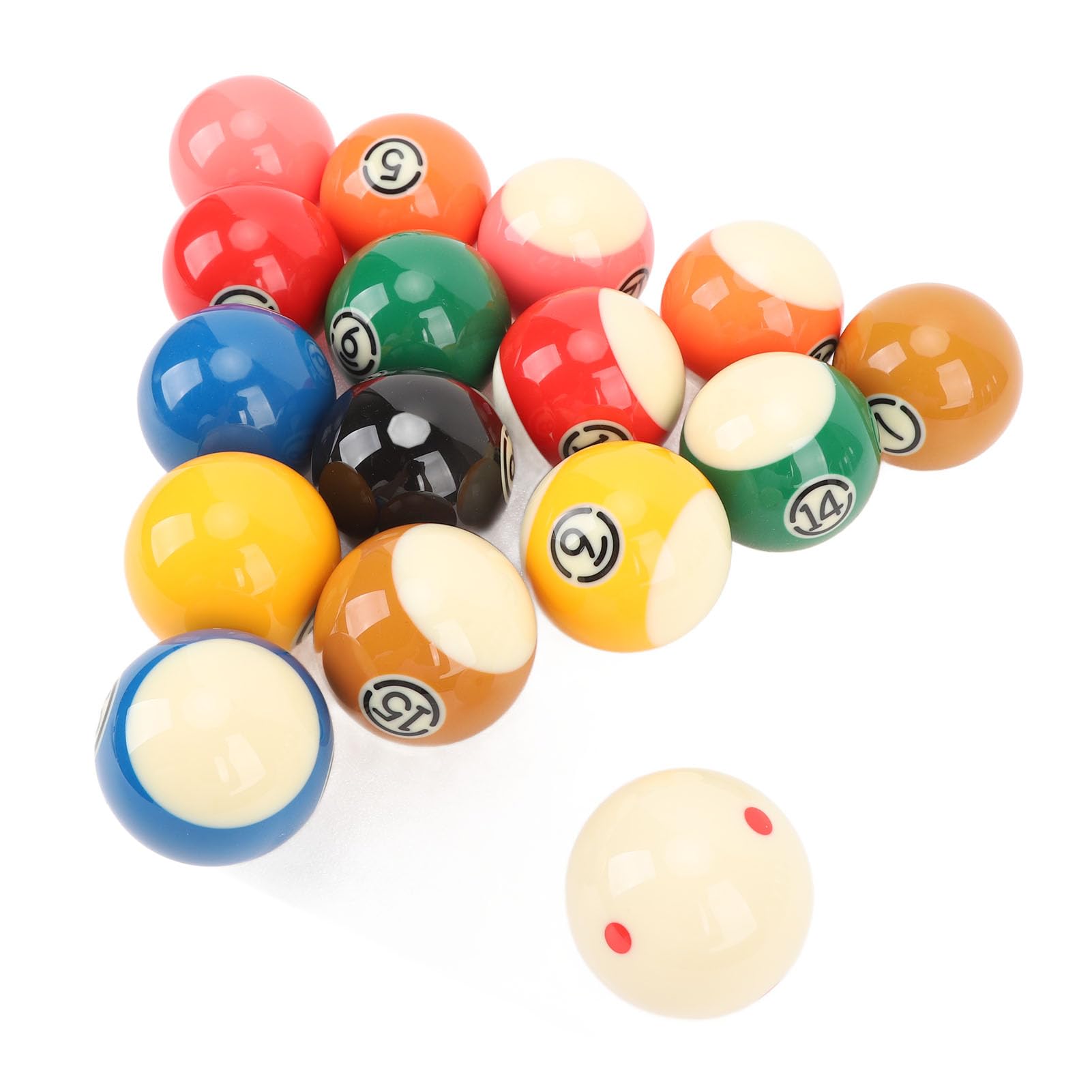 Palline da Biliardo, 16 Pezzi Palle da Biliardo in Resina 5,72cm / 2,25 Pollici Pool Billiards per Giochi di Feste in Casa