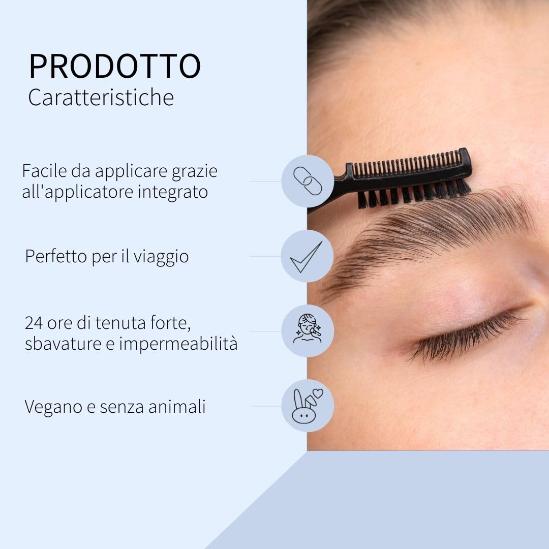 Fleeky - Set per sopracciglia Brow Fix, pomata e micropi, 3 in 1, forma perfetta ombreggiatura, riempimento e definizione per risultati naturali resistenti alle sbavature (marrone)