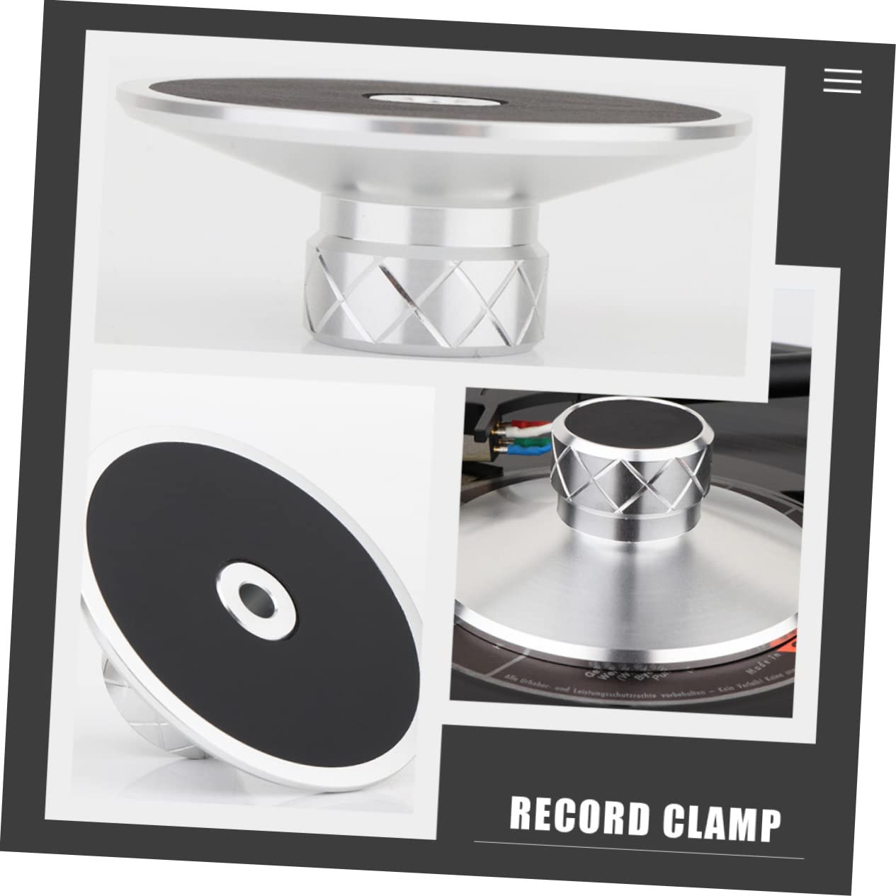 Uonlytech Disco Stabilizzatore in Lega Per Vinile Morsetto Peso Del Disco Per Giradischi in Accessori Per Vinile Per Ridurre
