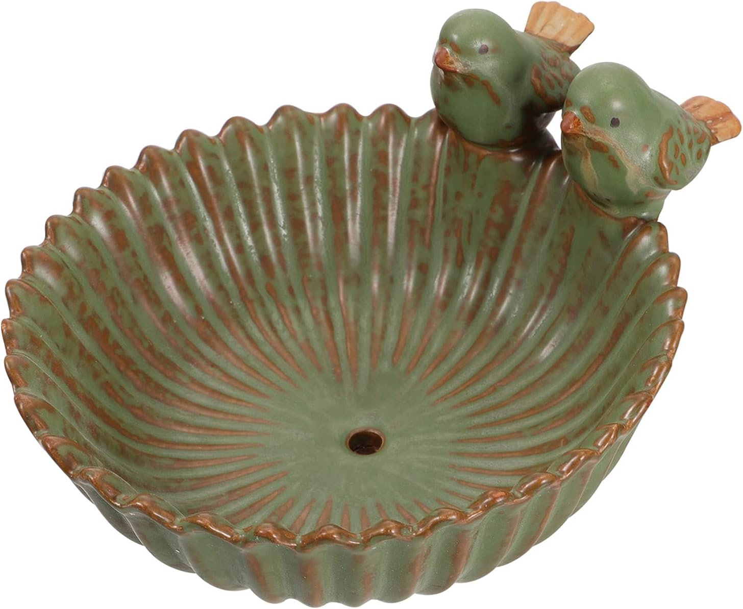 Cabilock 1pc Decorative Ceramic Bird Feeder Flower Pot Unique Hand-Painted Design for Home and Garden for Tabletop Use and Bird Food Container