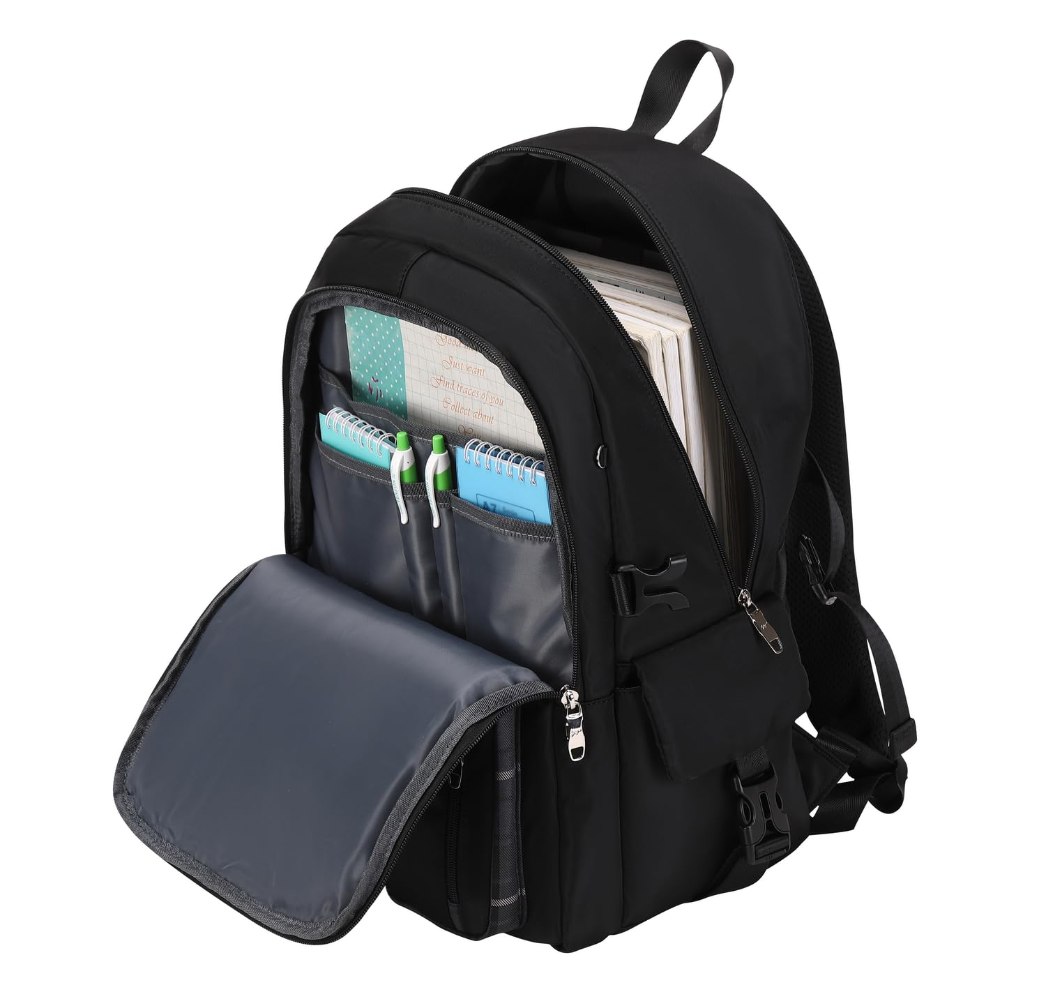 Joymoze Mochila mona para niña Adolescente Mochila diaria Mujeres Mochila Monedero Negro