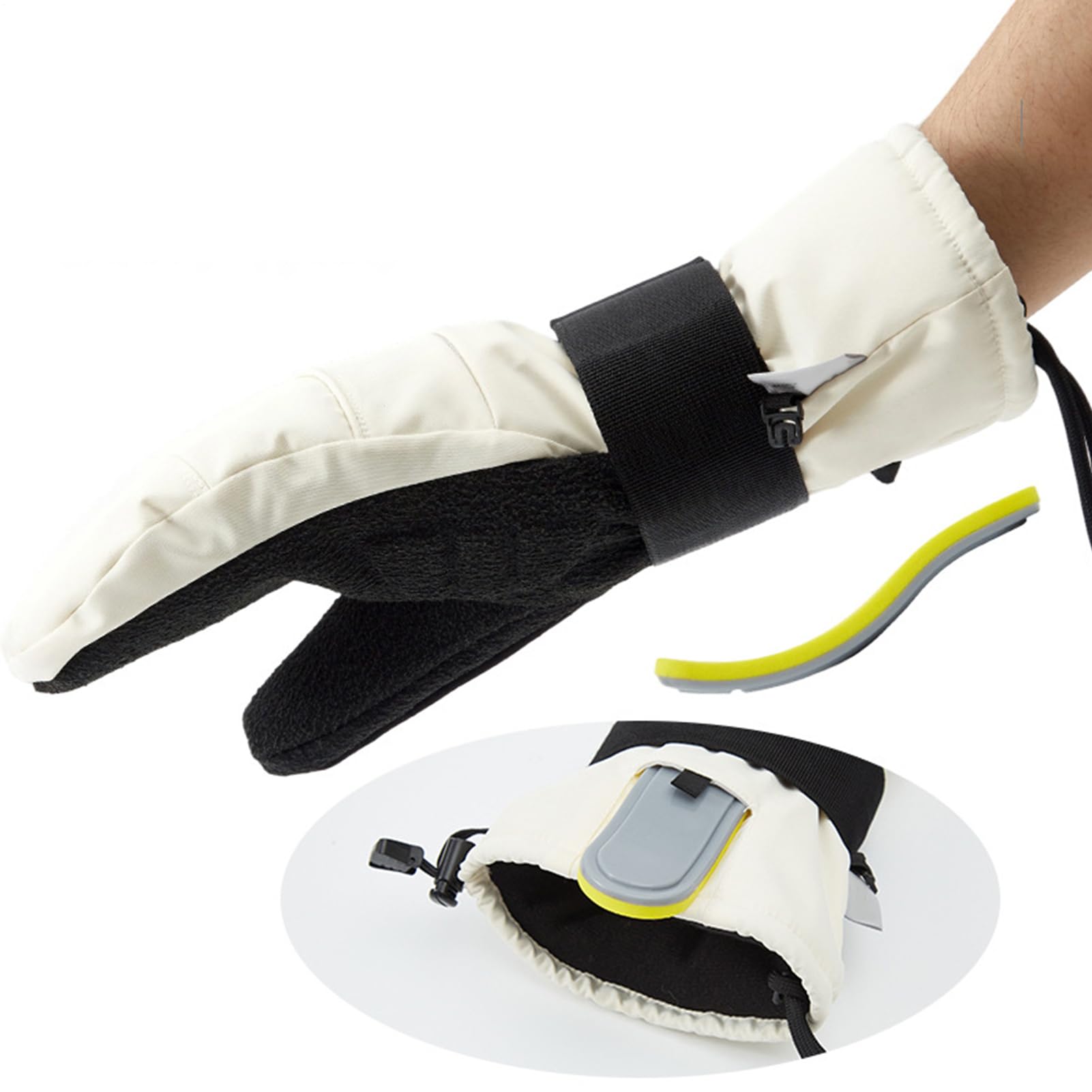 Guanti Invernali Mitene Touchscreen | Con Protezione Polso E Fodera In Pile Per Ciclismo Per Uomini, Inverno, Moto, Sci, Freddo, Neve, Attività All'aperto E
