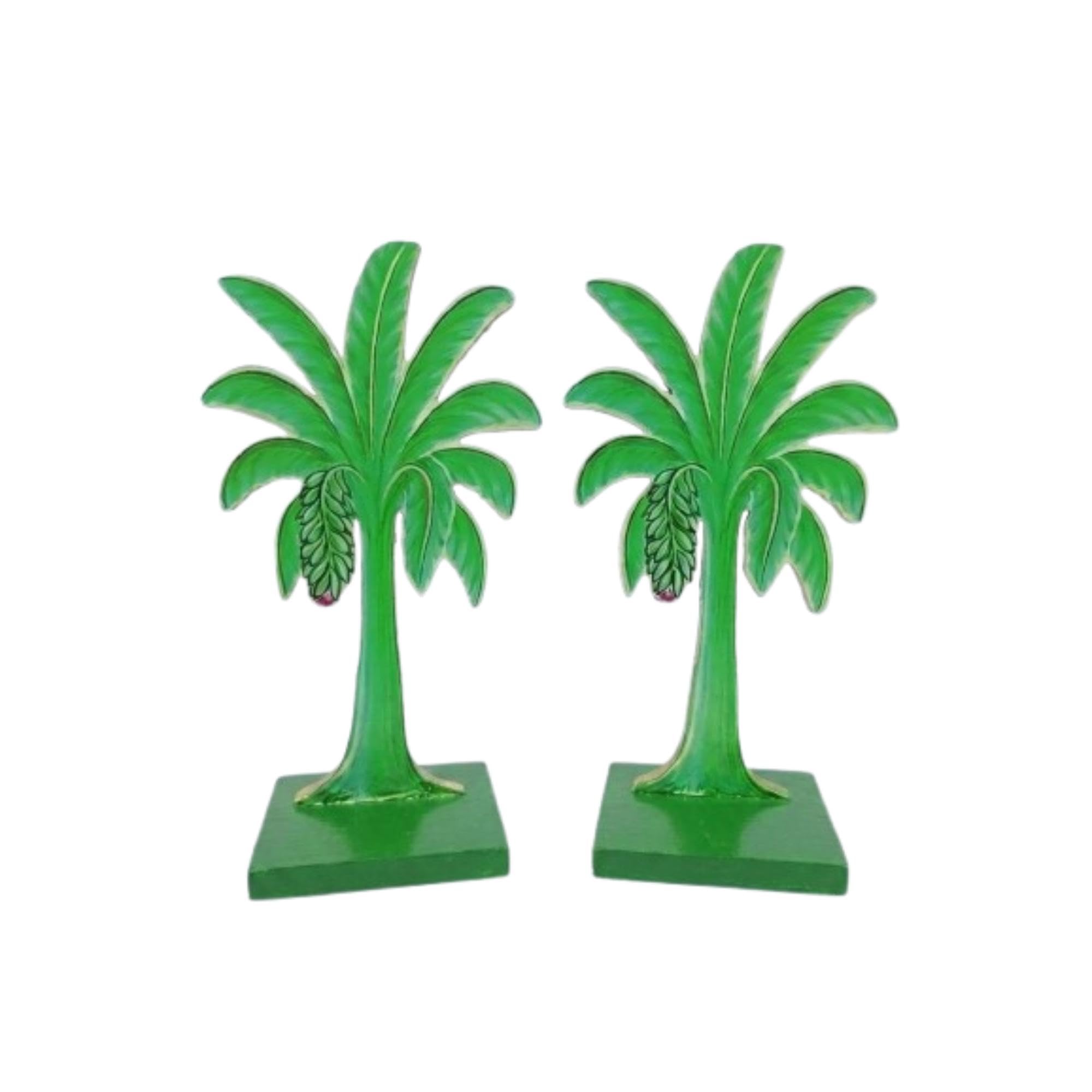 Decorative Palm Tree Wooden Bookend Set for Bookshelf Tropical Tree Design Book Holder for Home Office Study Room Handcrafted Desk Shelf Organizer Pack of 2-image-17
