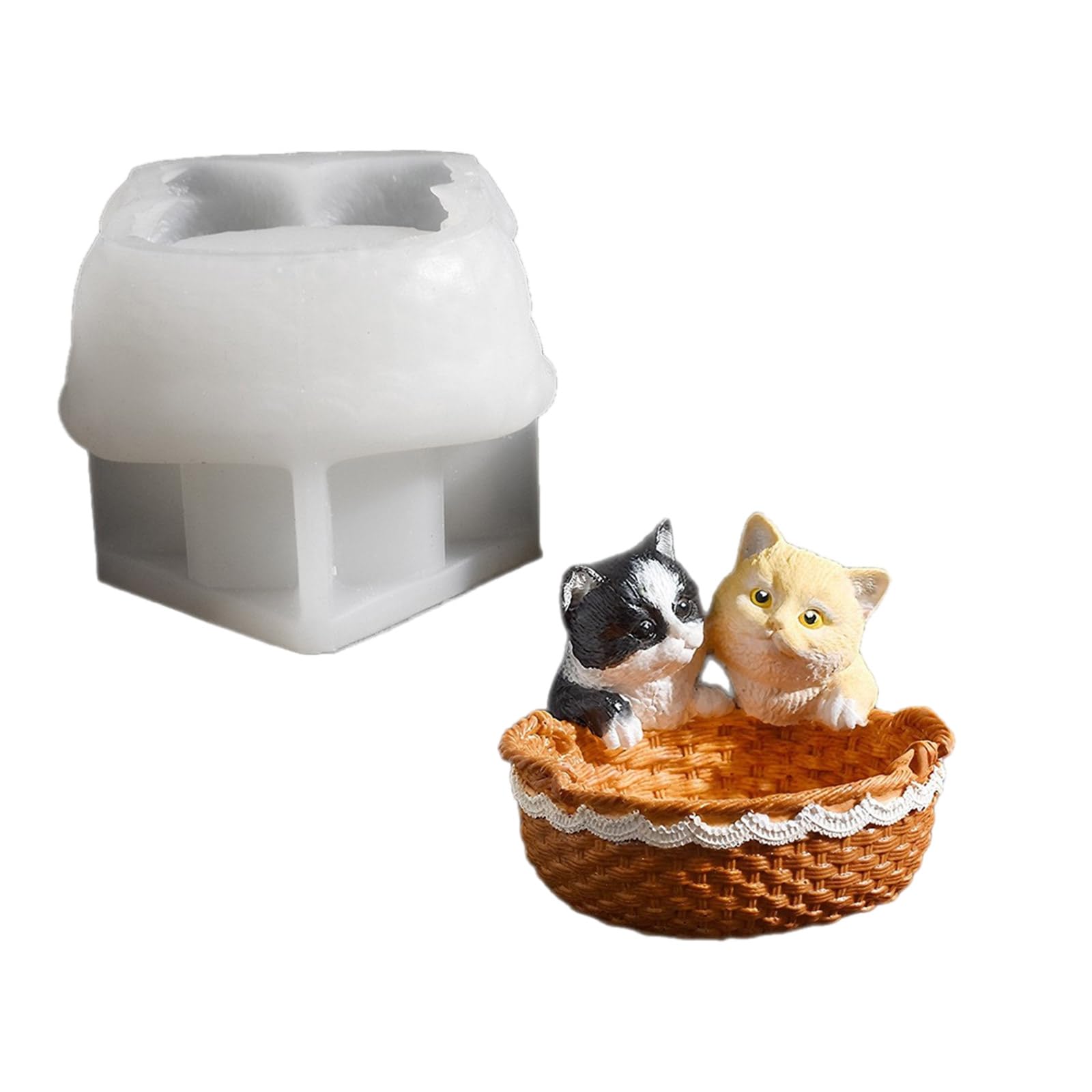 Moule en résine de silicone en forme de chat pour loisirs