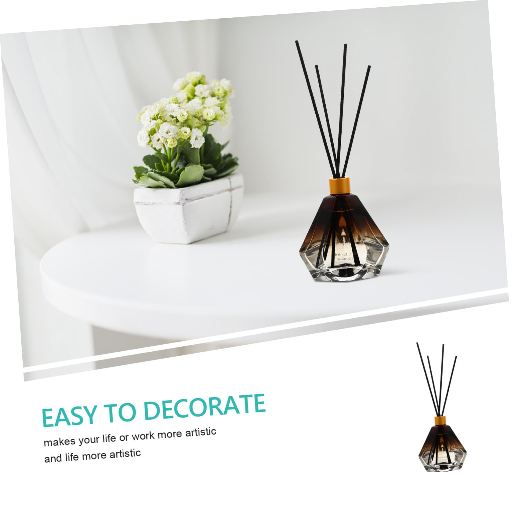 3 Stück Glas Aroma Diffusoren für Schlafzimmer und Badezimmer Dekorativ mit Pflanzenätheröl Erfrischend und Elegant