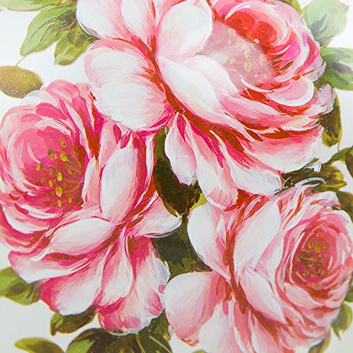 Rose Bouquet Ceramic Memorial Urn for Loved Ones - Large - Holds Up to 200 Cubic Inches of Ashes - Pink Cremation Urn for Ashes