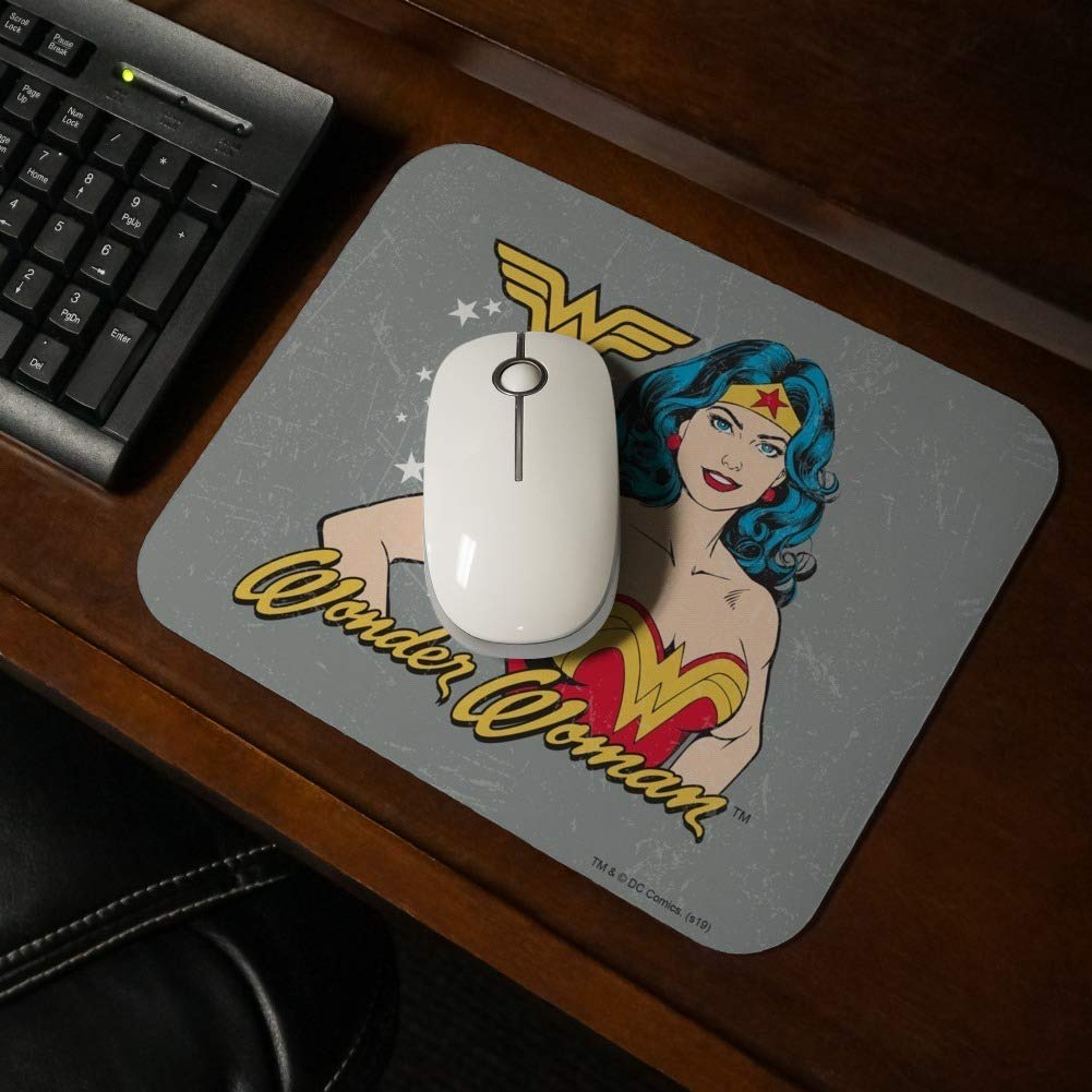 Wonder Woman Vintage Icon Low Profile Thin Mouse Pad Mousepad