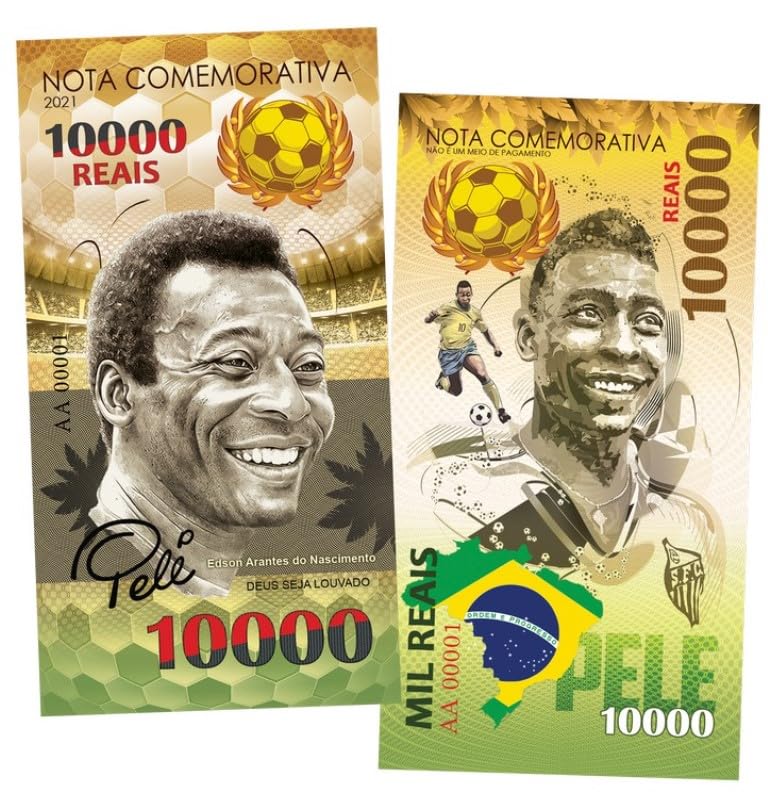 10 000 Reais PELE Commemorative Banknote/Souvenir Banknote
