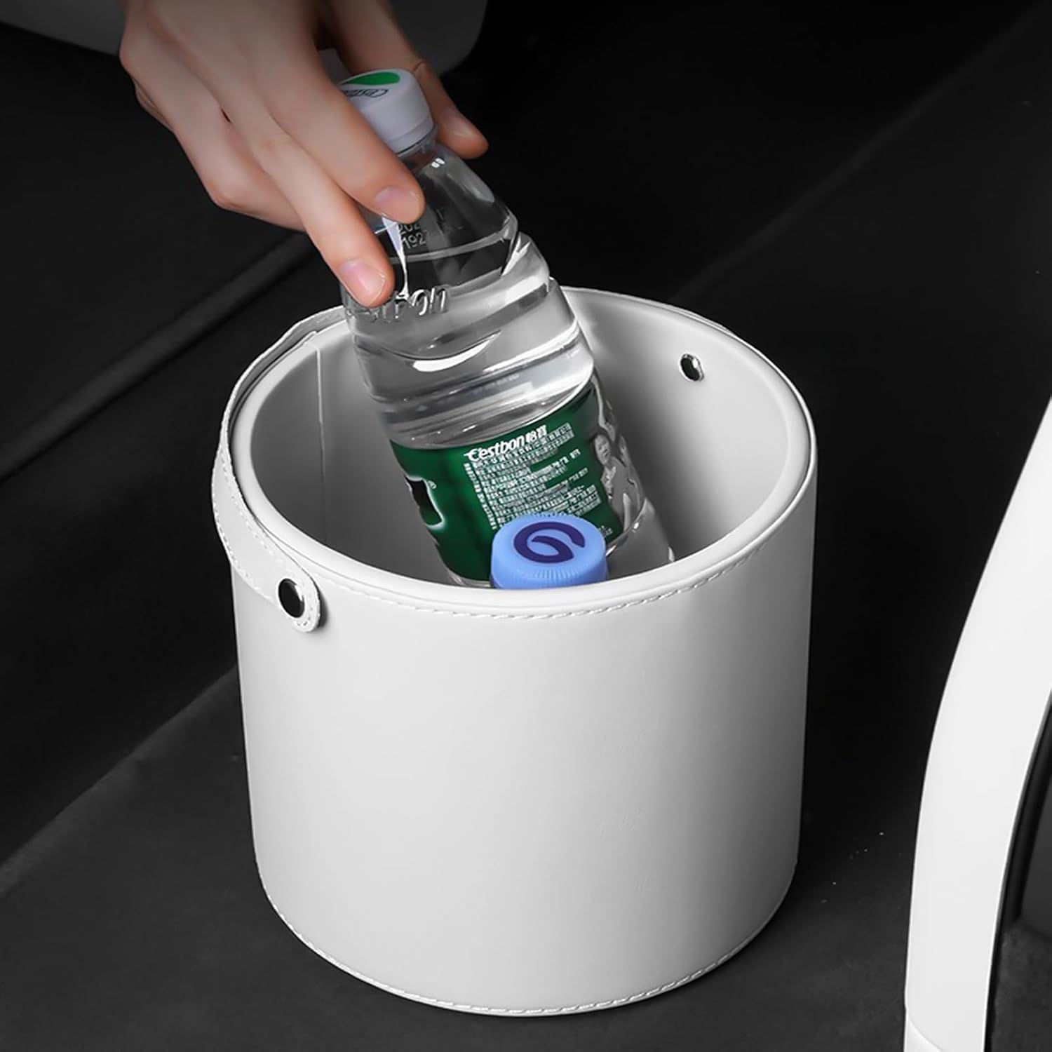 車 ゴミ箱 に適合 シトロエン C4 エアクロス 第2世代 2018 - 車用 フタ付き ゴミ箱 ハンドル付きポータブル 大容量 収