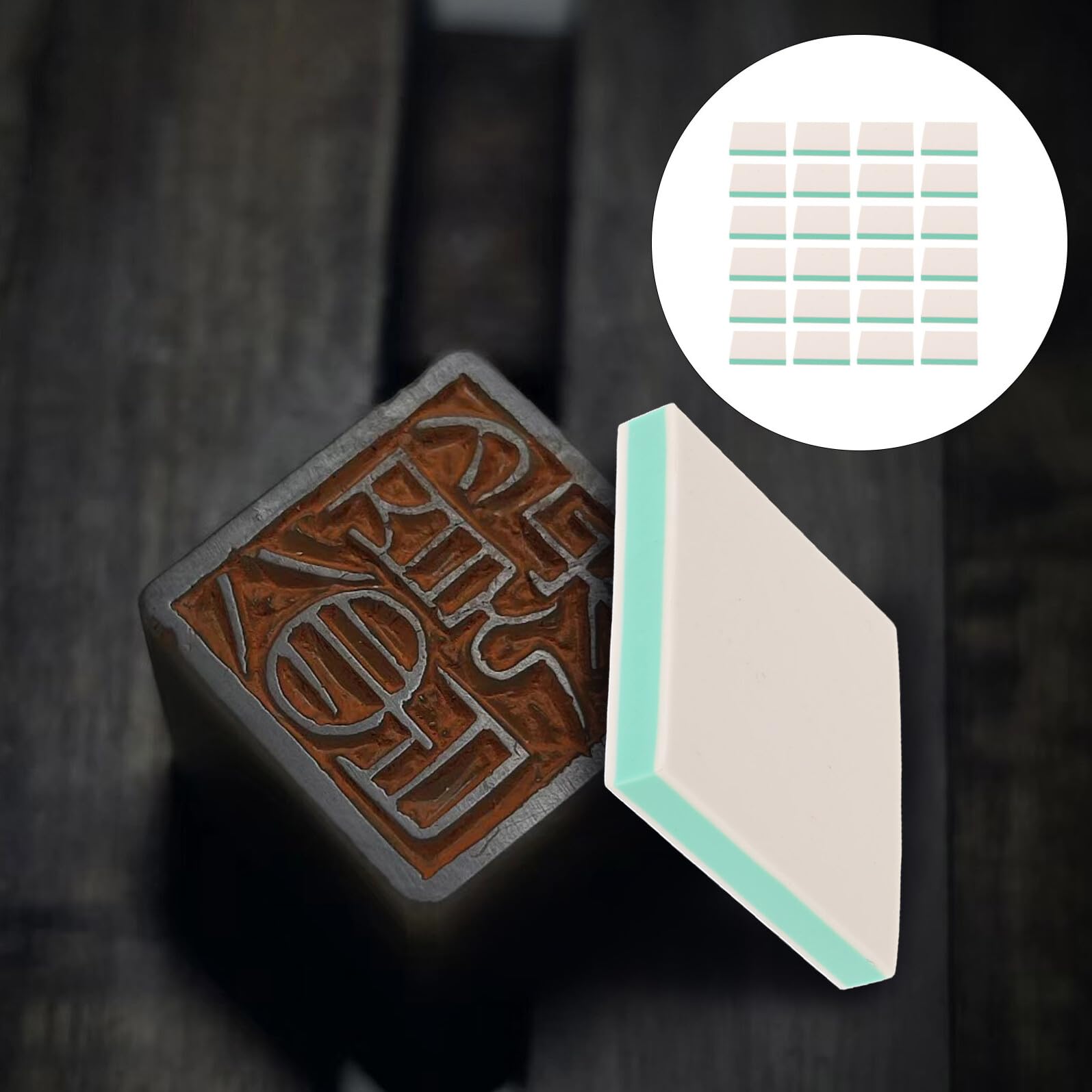 Bloques de Linóleo para Grabado 24 Piezas, Bloques de Caucho Suaves para Tallar Sellos, Kit de Herramientas para Linograbado y Proyectos de Manualidades Artísticas