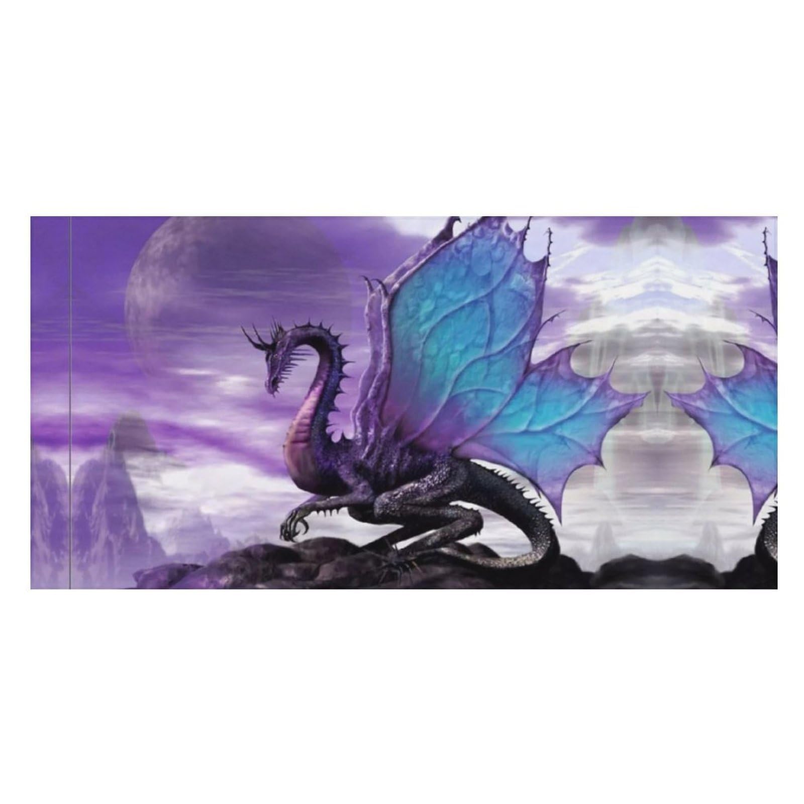 LWORZIIB Beach Towel, Purple Dragon Purple Moon Bath Towel, Pool Towel Great for Gym Swimming 80 X 160cm