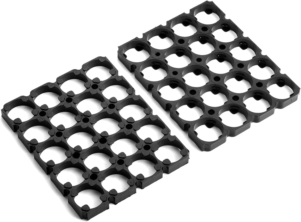 Fielect 10Pcs 6x7 Cell Spacer 21700 Lithium Battery Holder Bracket for DIY Battery Pack 21.3mm Hole Dia