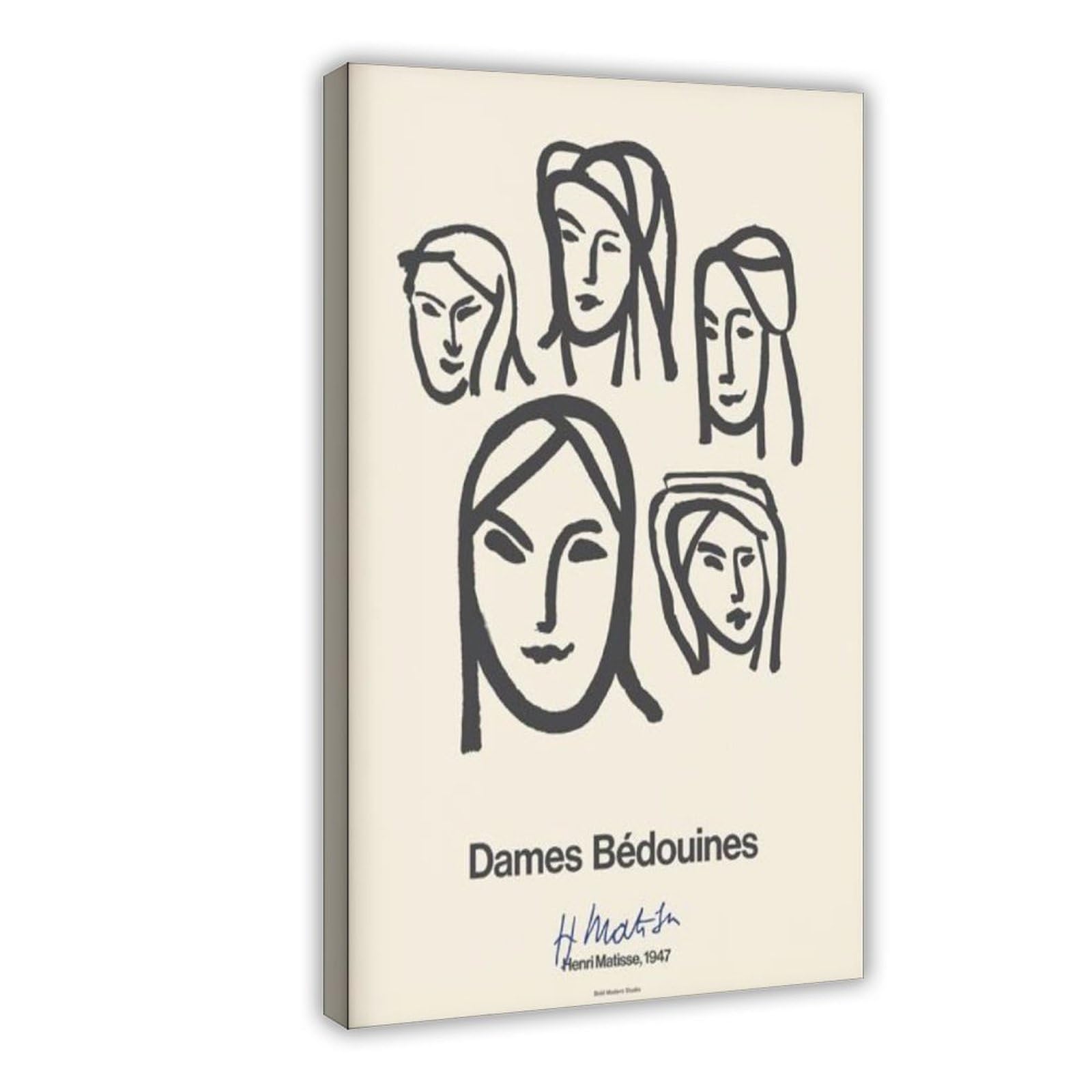 GJtyRFH Dames Bédouines by Henri Matisse 1947 Arab Berber Amazigh Touareg Portrait Canvas Wall Art Posters And Prints Room Aesthetic Bedroom Office Decor 24" L X 36" W