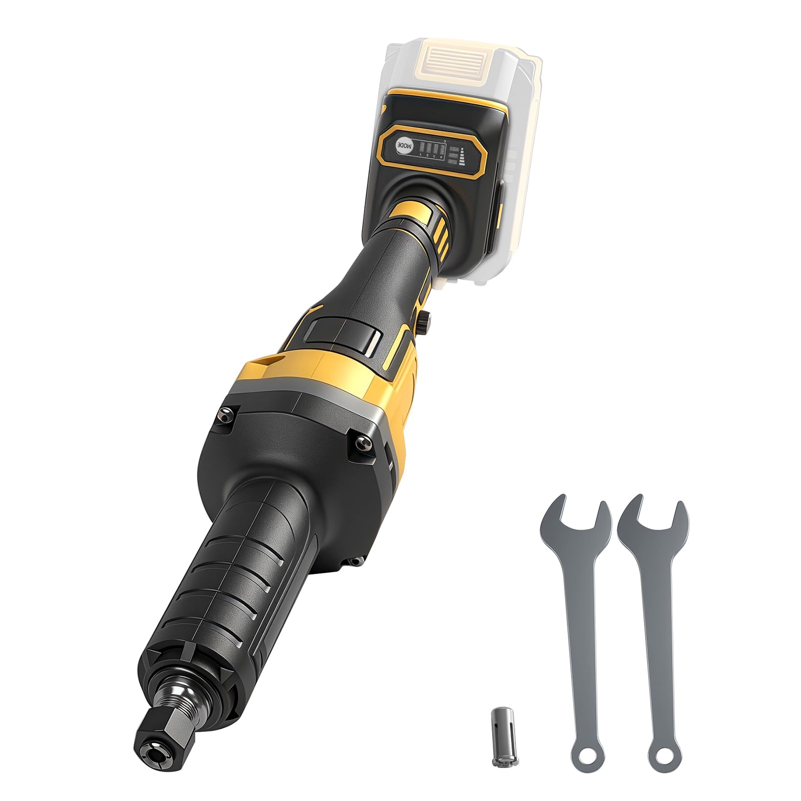 Cordless Die Grinder Compatible with Dewalt 18V 20V, Brushless Electric Straight Grinder 24000 RPM with 4 Variable Speeds for Rust Removal Grinding Polishing Deburring (No Battery)