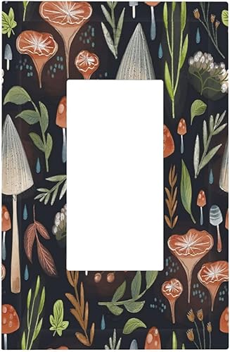 Miniatura 101 de Cubiertas de Interruptor de Luz de 1 Gang Medieval Abstracto Moderno Luna Estrellado Gran Ola Toggle Simple Placa de Pared Cubierta Decorativa de