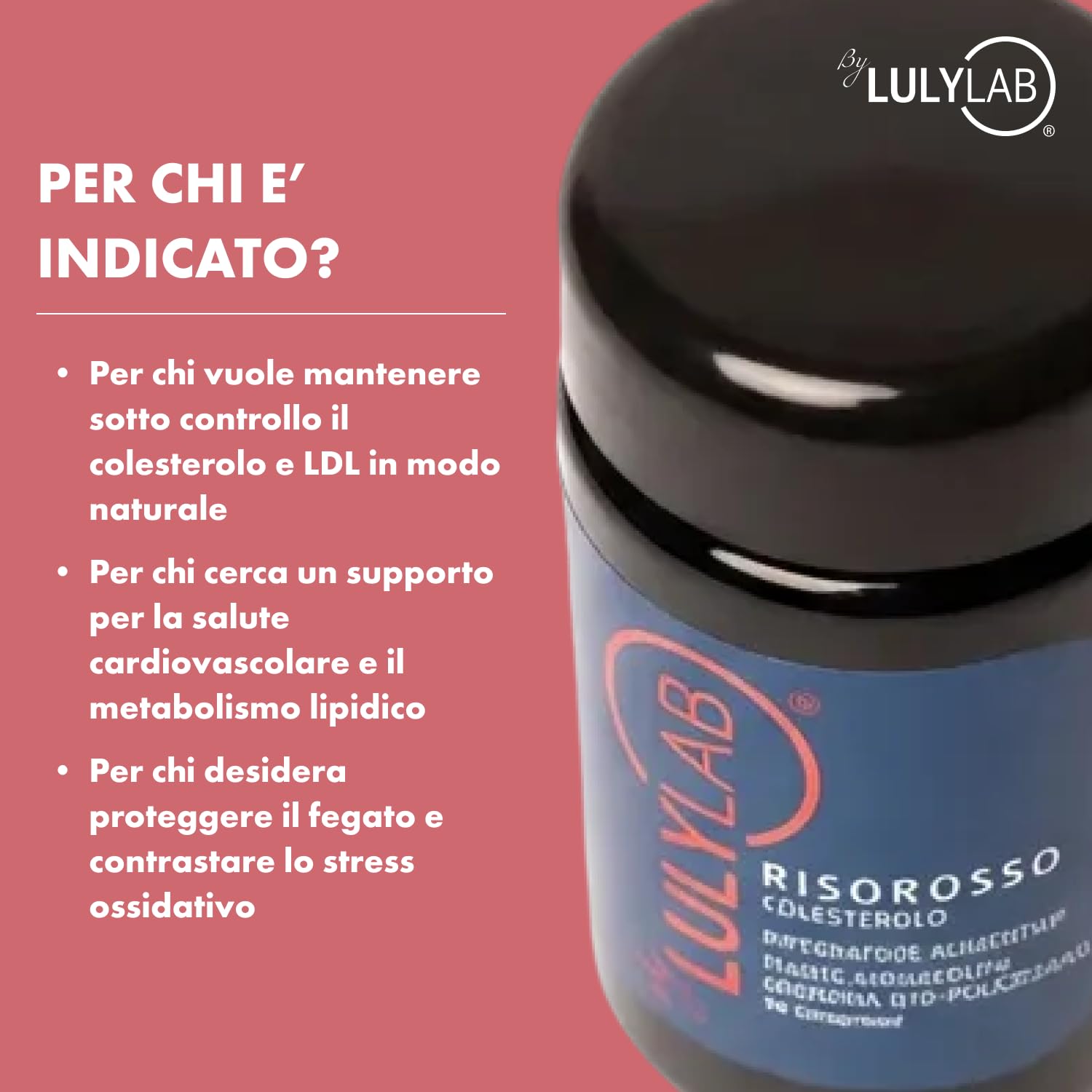 Riso Rosso Fermentato 90 Compresse, Integratore per il Benessere Cardiovascolare e Colesterolo con Coenzima Q10, Monacoline 2,5 Mg e Policosanoli, Equilibrio Lipidico