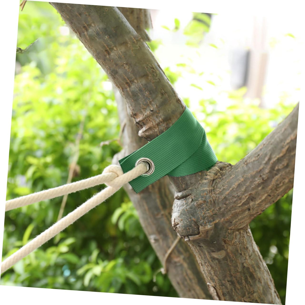 UPKOCH Baumgurte Verstellbar aus Canvas für Bäume und Pflanzen im Garten | 1 Rolle, Leicht Anzupassen und Einfach zu Verwenden, für Außenbereich und Pflanzstütze, Grün