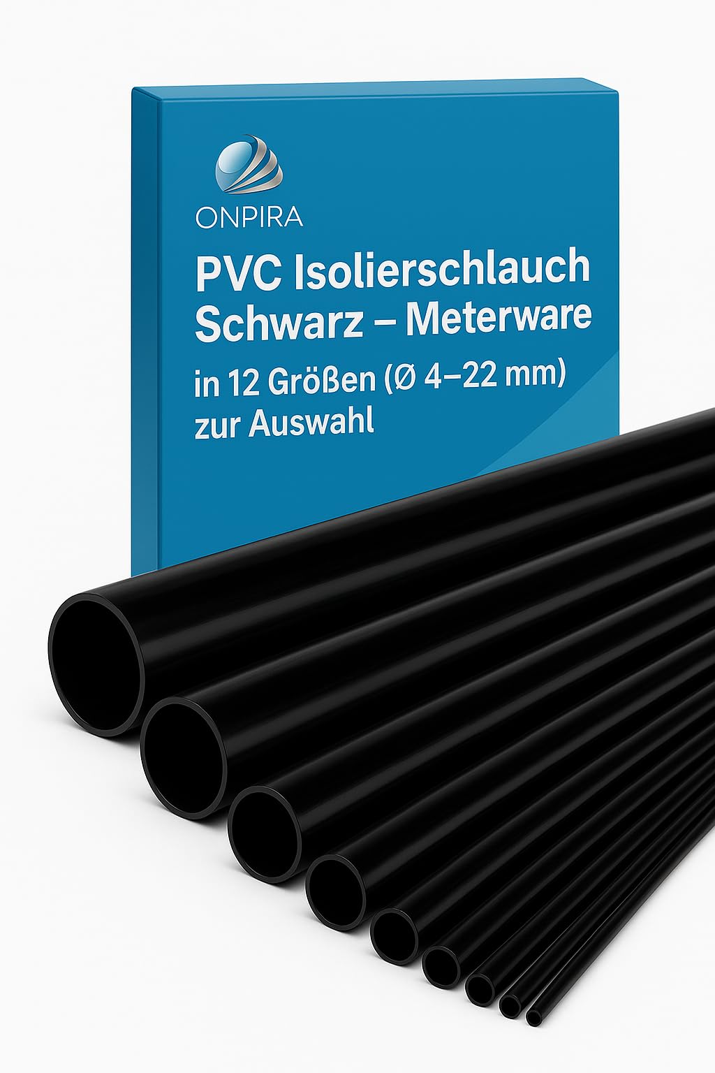 Schrumpfschlauch 4,8 Mm / 2,4 Mm – 12 Meter Rolle, Schwarz, 2:1 Schrumpfverhältnis