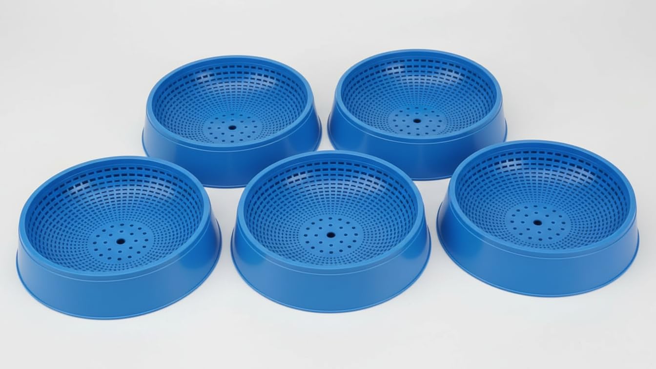 G P S™ Pigeon Egg Bowl Set of 5 Piece, Size: (24X6.5 cm) (LXH), Pigeon Breeding Nest Bowl for Hatching Eggs, Suitable for Pigeon - Blue Color-image-3