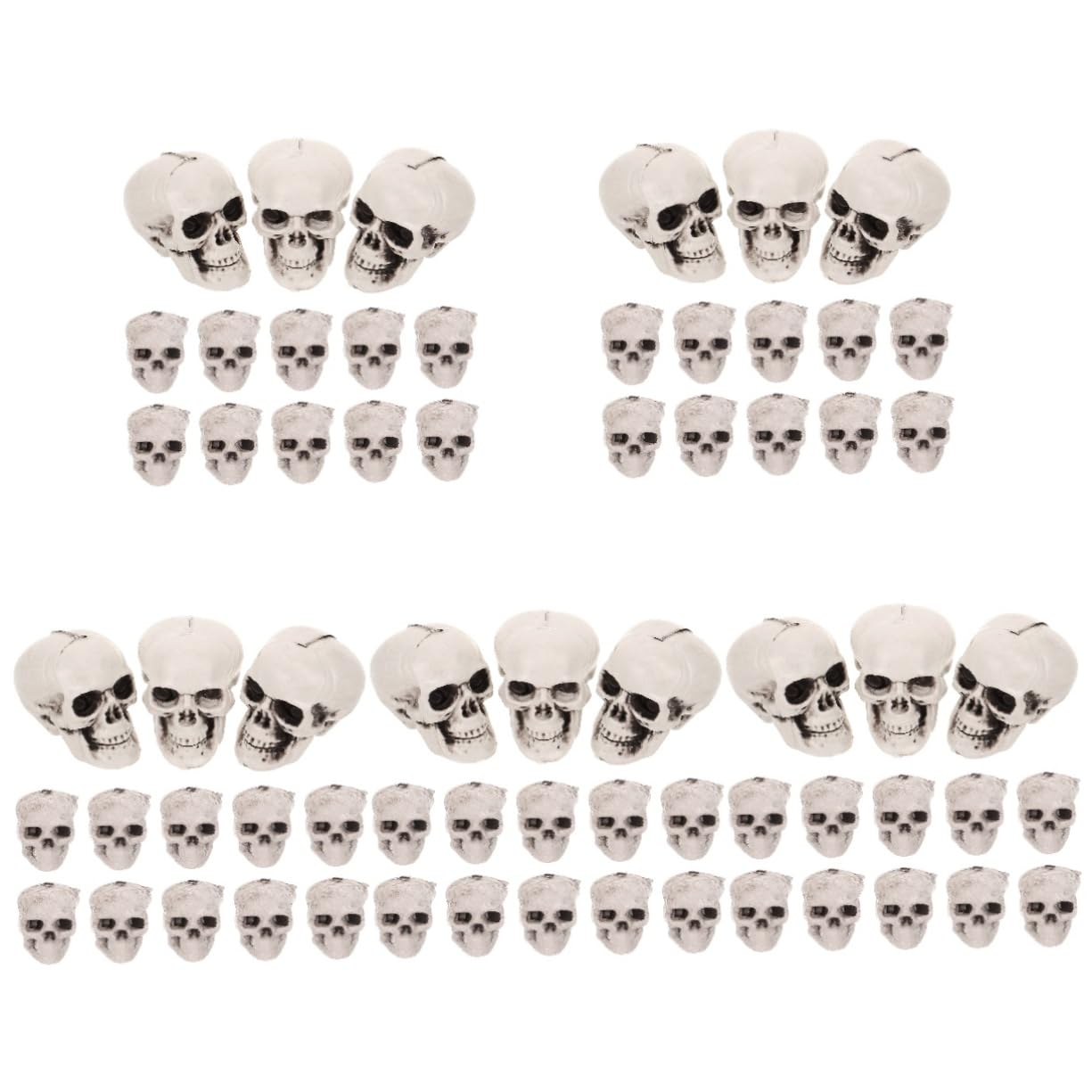 Milisten 5 Ensembles Support pour Plante D'aquarium Décor De Tête De Squelette Cachette De Crevette Crâne Pompe Réservoirs Étang Masque Chauffe-Aquarium Faux Aquarium Résine 13 Pièces * 5