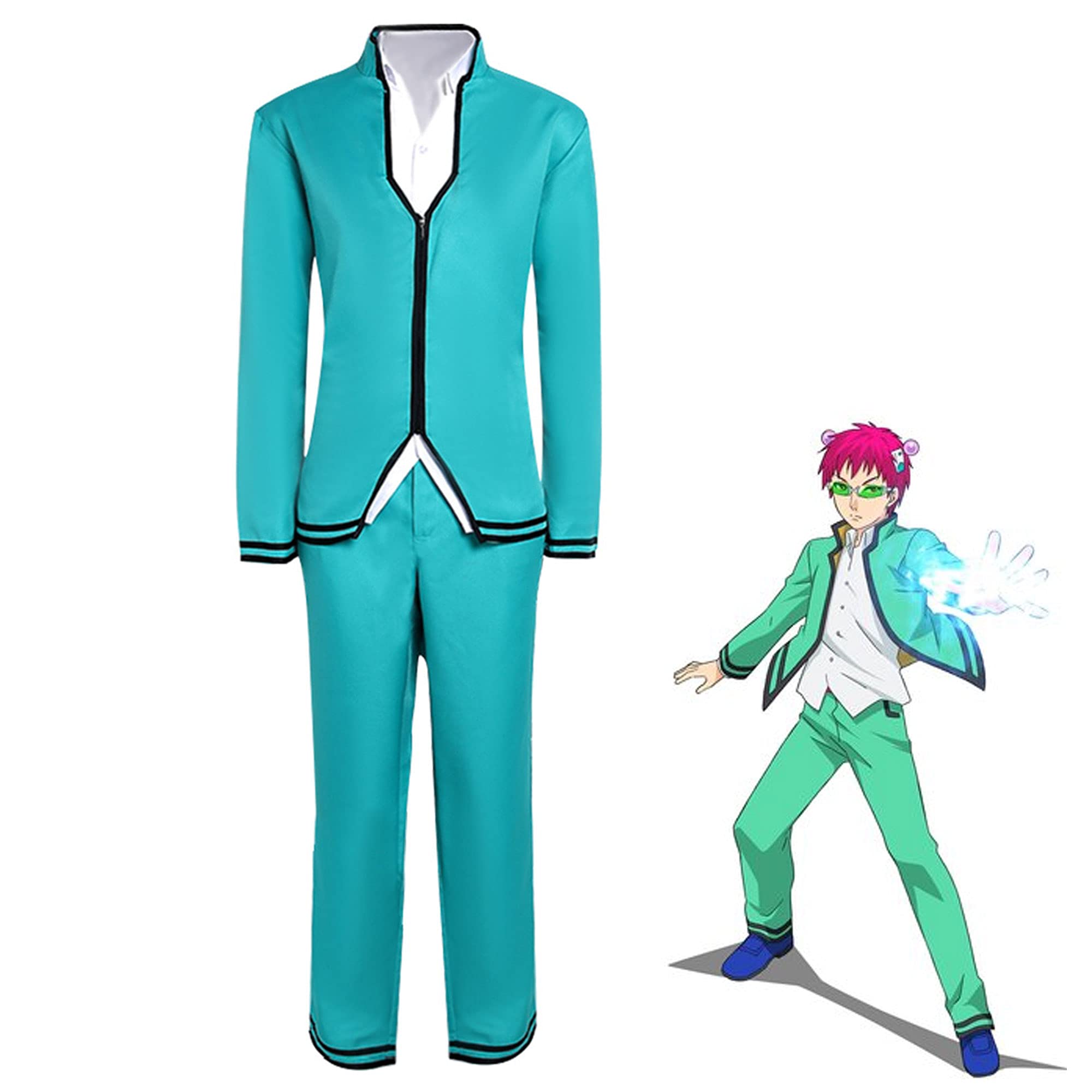 JiumaocleuSaiki Kusuo No Sai-nan Cosplay Saiki Kusuo Anime Cosplay Costumes Japanese Boys High School Uniform Mens Fancy Dress Suit Halloween Cosplay Party Outfits
