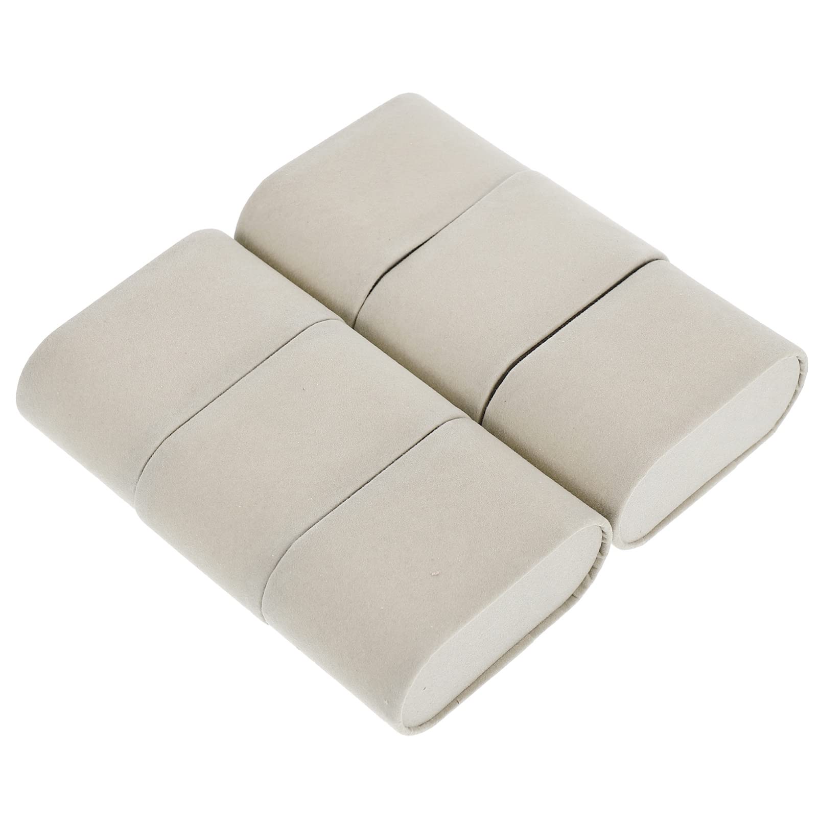 Mikikit 6pcs Cuff Pillows Portable Anklet Small for Grey Display Case Jewelry Premium Displays Bracelet Grid Wristwatch Cushion present Organizers Bangle Pad Xxinch Flannel Gifts Storage