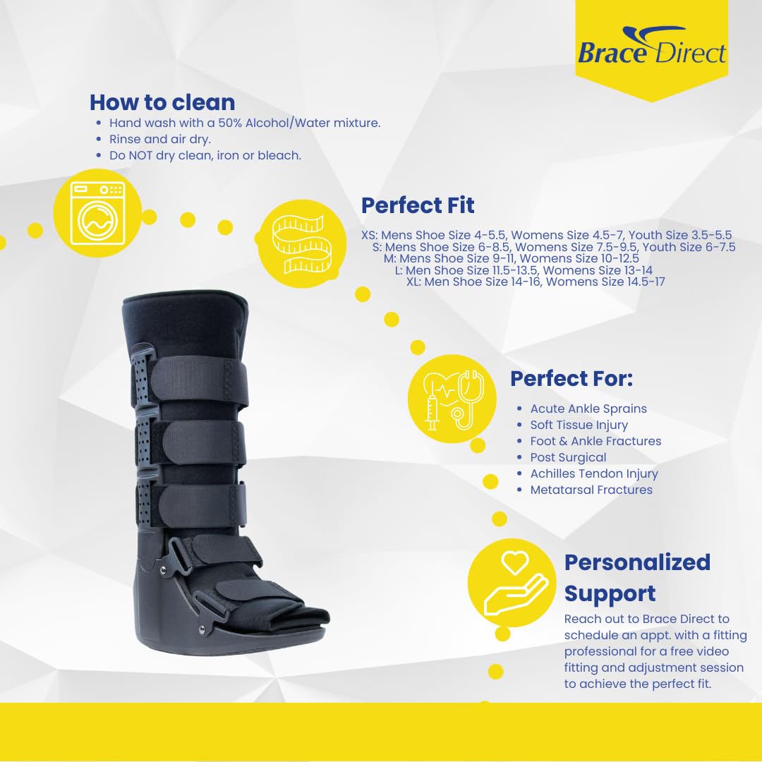 BraceAlign CAM Walker Fracture PDAC Bota alta – recuperación médica, protección y curación – Lesiones de dedos, pies o tobillos, Medium